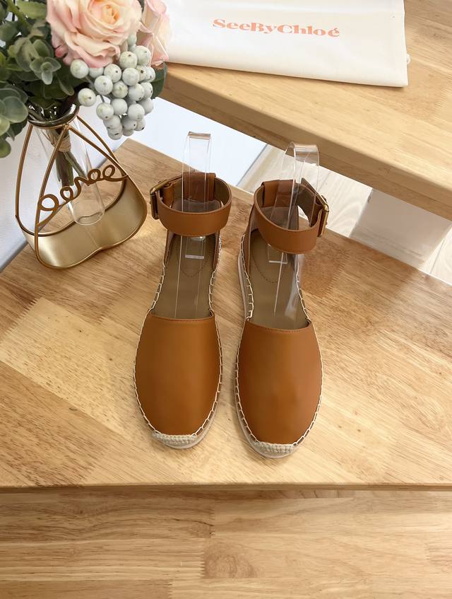 Leather Chloe Cozy Top-Tier Authentic Product, Highest Version, Fisherman's Shoe