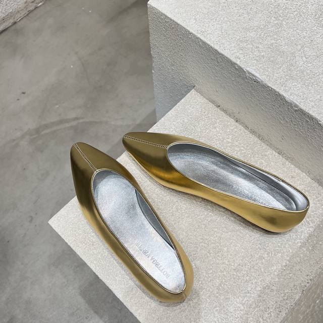 Bottega Veneta* Bv's Latest Sofia Series Ballet Shoes, With Italian Top-Tier Cra