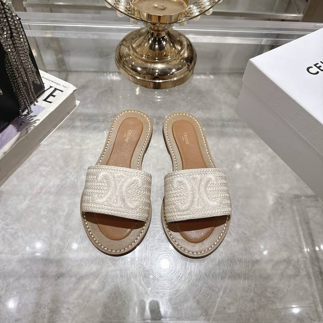 Factory-Direct Celine 2025 Spring/Summer New Arrival Slides This Season's Sandal