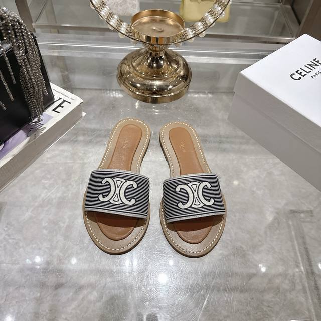 Factory-Direct Celine 2025 Spring/Summer New Arrival Slides This Season's Sandal
