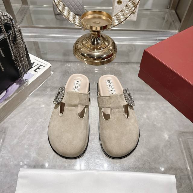 Factory Price 34025 Summer New Arrival Rv Viv' Rangers Diamond Buckle Mule Sanda