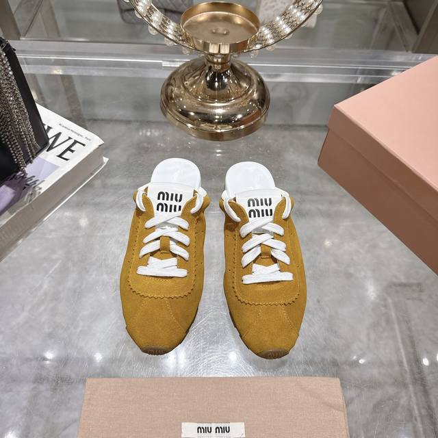 Factory-Direct Miu Mi* 25Ss Early Spring New Arrival Training-Style Loafers Offi