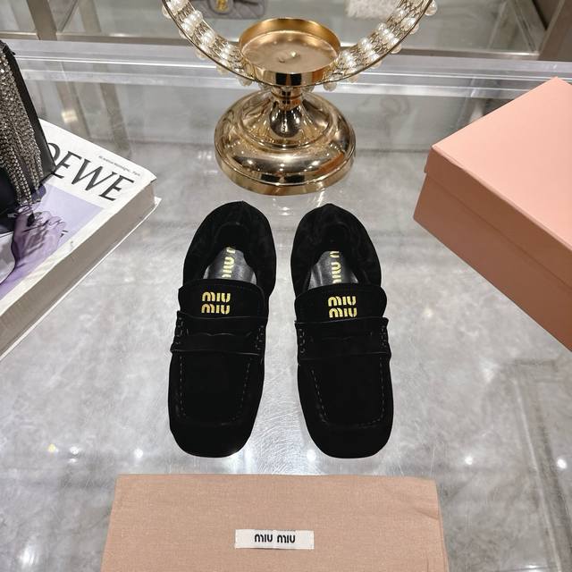 Factory Release Miu Miu 25Ss Early Spring Runway New Arrival Slip-On Mary Jane B