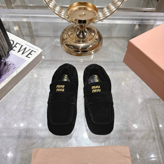 Factory-Direct Miu Miu 25Ss Early Spring Runway New Arrival Slip-On Mary Jane Ba