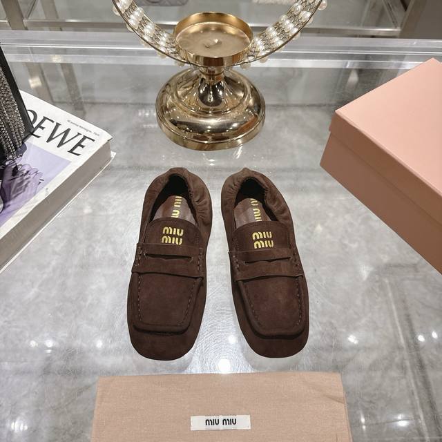 Factory-Direct Miu Miu 25Ss Early Spring Runway New Arrival Slip-On Mary Jane Ba