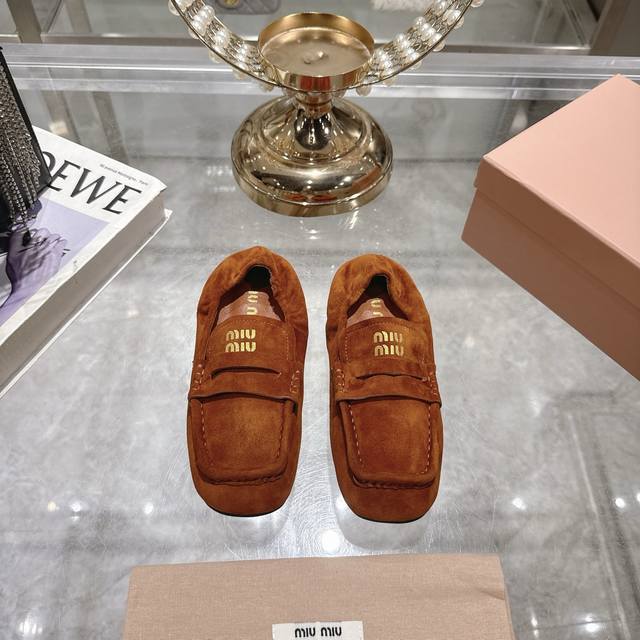 Factory-Direct Miu Miu 25Ss Early Spring Runway New Arrival Slip-On Mary Jane Ba
