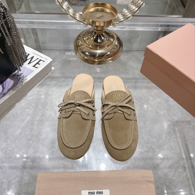 Factory-Direct Miu Miu Distressed-Effect Lace-Up Flat Sandals With A Buckle Miu