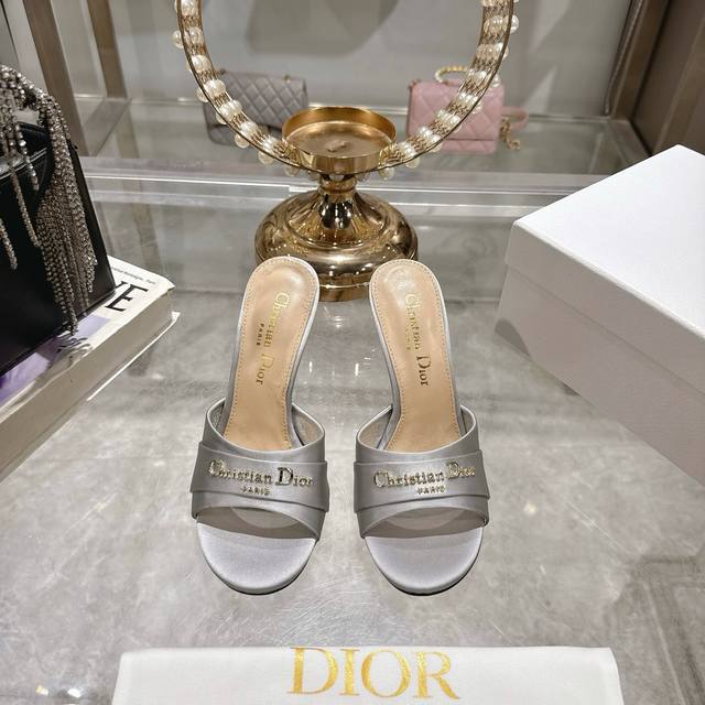 Factory 25Ss Early Spring New Arrival Dior D-My Metal Letter Round-Toe Open-Toe