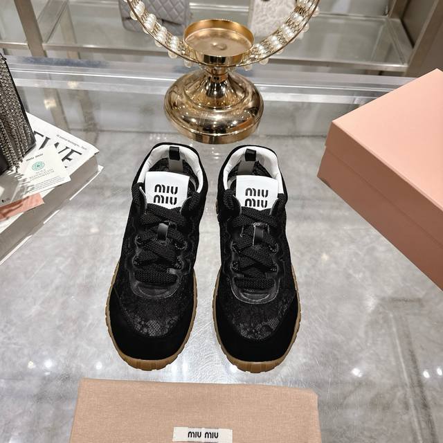 Factory-Made Miu Miu 25 Cookie Shoes, Agan Casual Sneakers, Summer New Arrival,