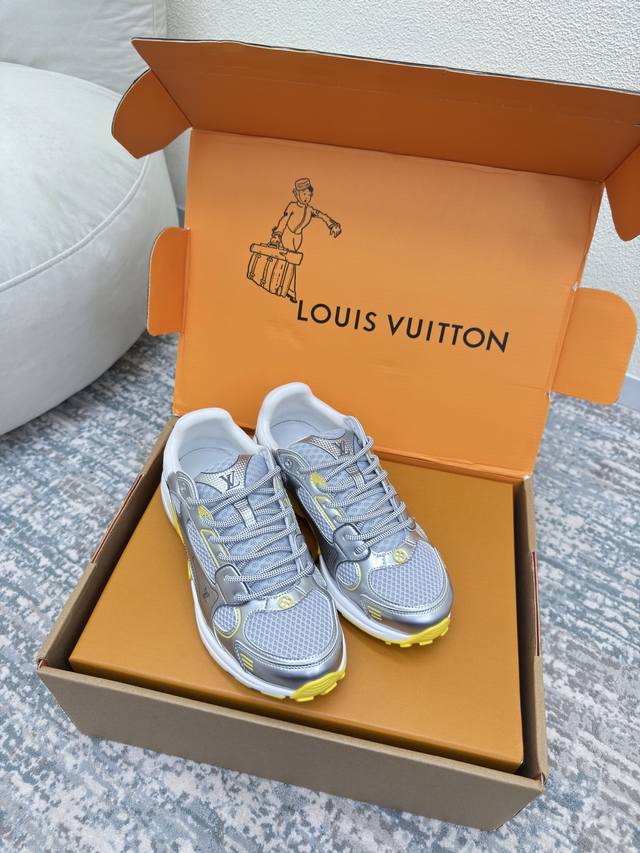 Lv Louis Vuitton L-Shaped Donkey Brand Olympia Series Men's Size 10 Yellow Lv Lo