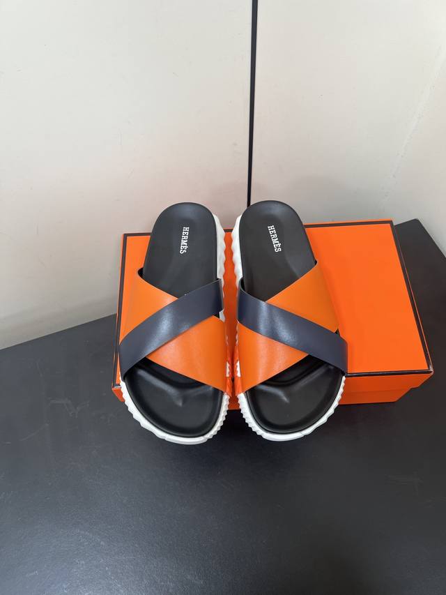 Men's Herm S Kazimir Series Cross-Strap Waterproof Platform Sandals Retro Uncle'