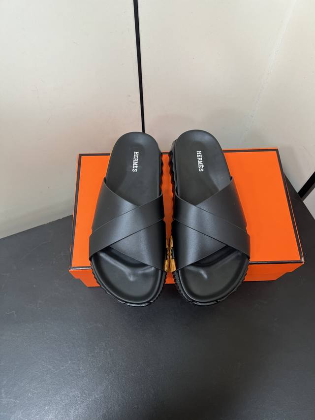 Men's Herm S Kazimir Series Cross-Strap Waterproof Platform Sandals Retro Uncle'
