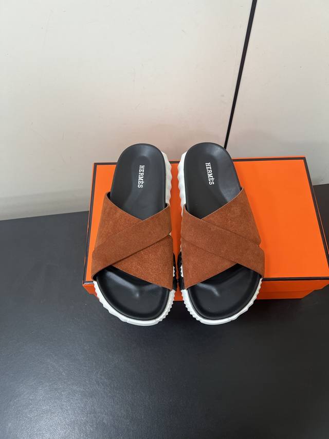 Men's Herm S Kazimir Series Cross-Strap Waterproof Platform Sandals, Retro, Uncl