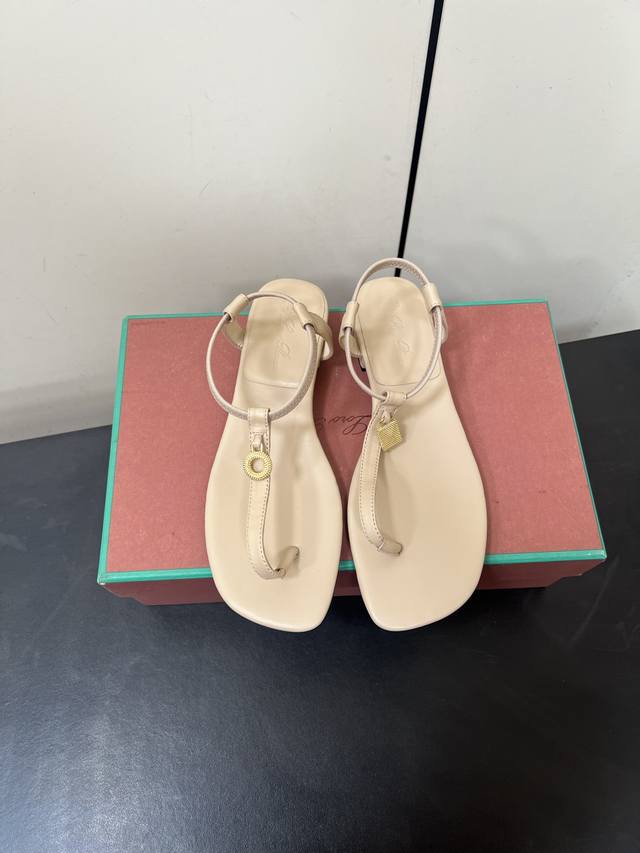 Loro Piana Classic Bestseller Lp Top Version British-Style Thong Sandals These A