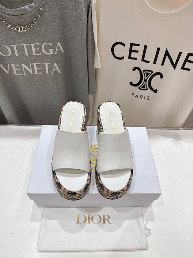 High-End Version Dior* Dior 2025 Ss Spring/Summer New Fairy-Style Platform Heele