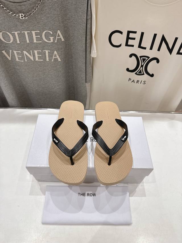 High-End Version, The Row 2025 Ss Summer New-Style Thong Sandals, Toe-Post Beach