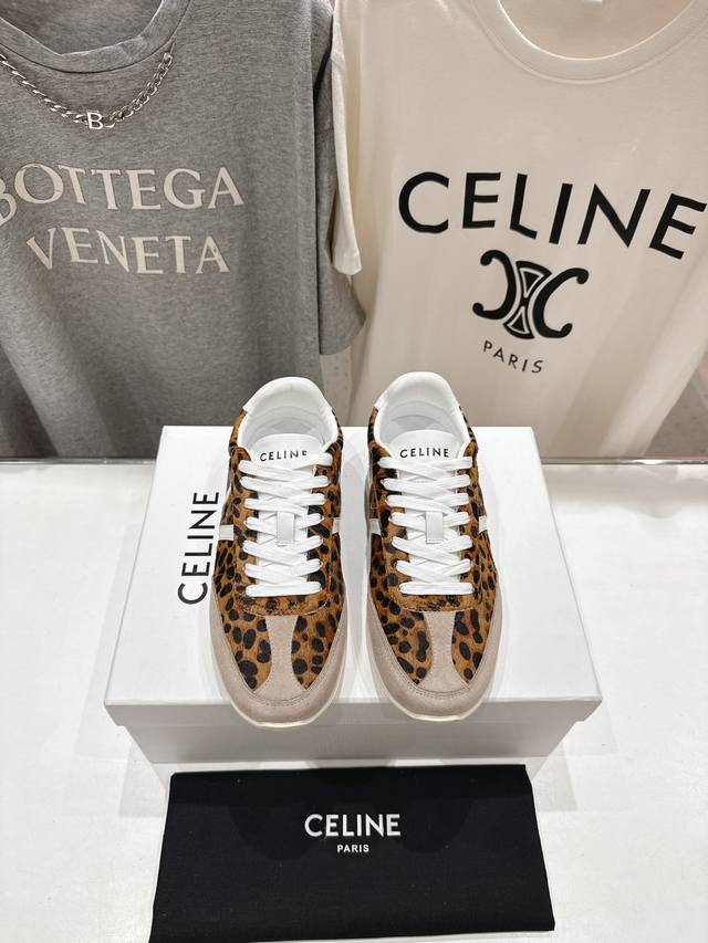 High Version Factory Release Celine*Seline 2025 Ss New Logo Lace-Up Casual Sneak