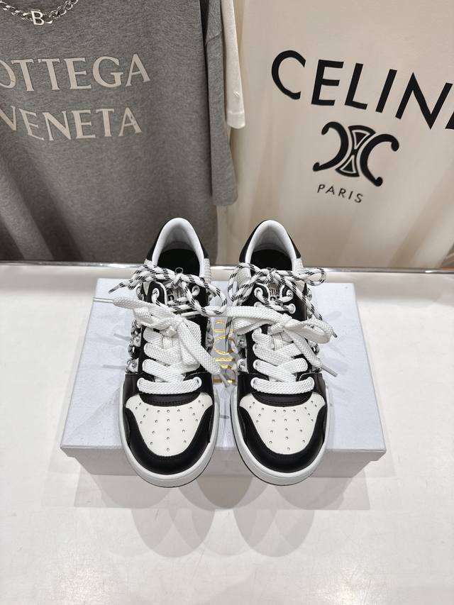High Version Factory Release Dior* Dior 2025Ss Lace-Up New Style Academic Fashio