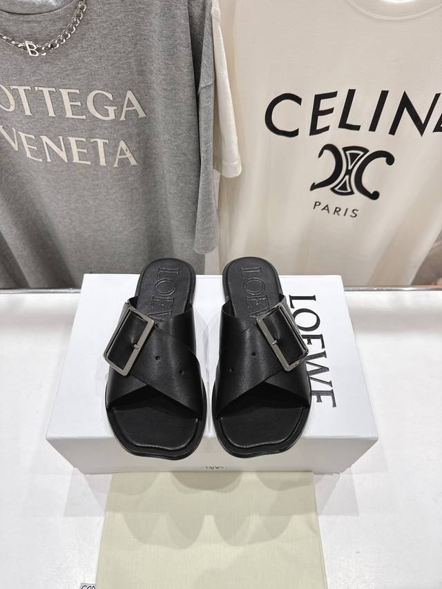 High-End Version Loewe 2025 Ss New Retro-Style Flat Sandal ~ Popular On Xiaohong