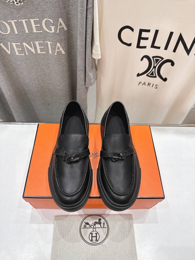 High-End Version, Men's Size +10 Herm S H-Brand 25Ss New Couple's Casual Loafers