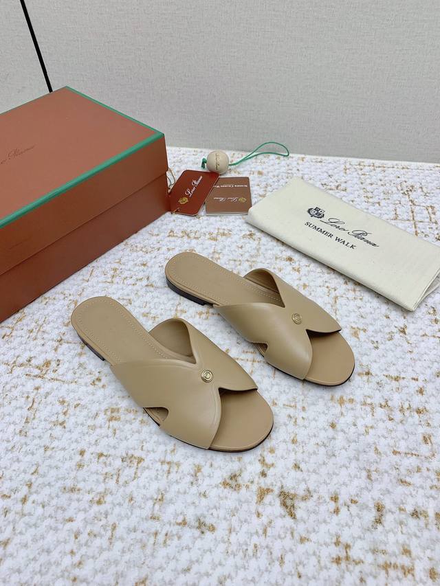 Factory-Made High-End Version Loro Piana 25 Summer's Latest Vera Series Flat-Hee