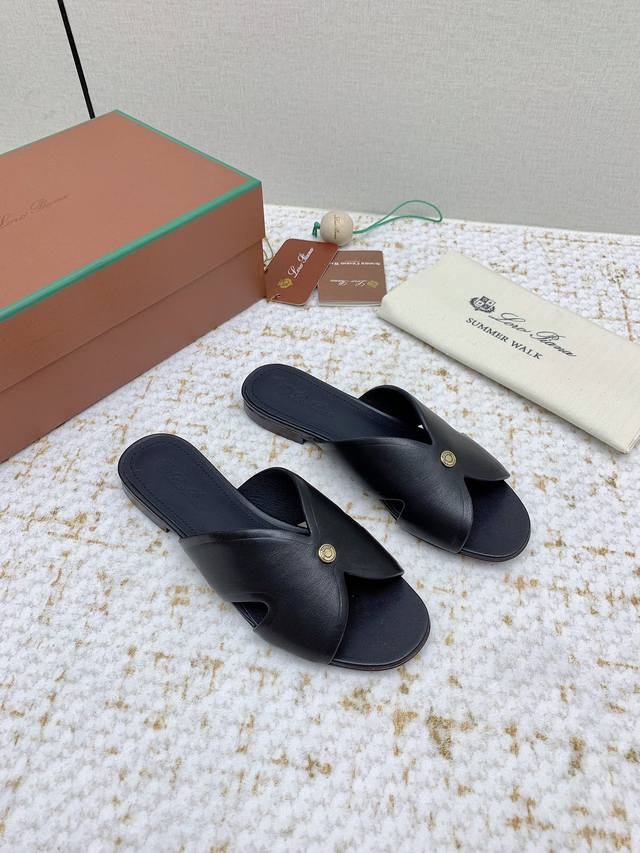Factory-Made High-End Version Loro Piana 25 Summer's Latest Vera Series Flat-Hee