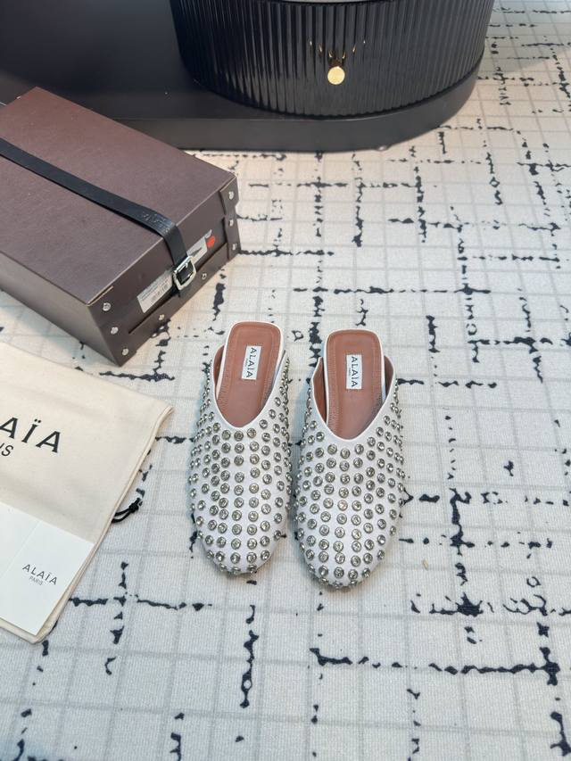 Alaia 2025 Crystal-Embellished Ballet Shoes - Premium Quality - Perfect For Any