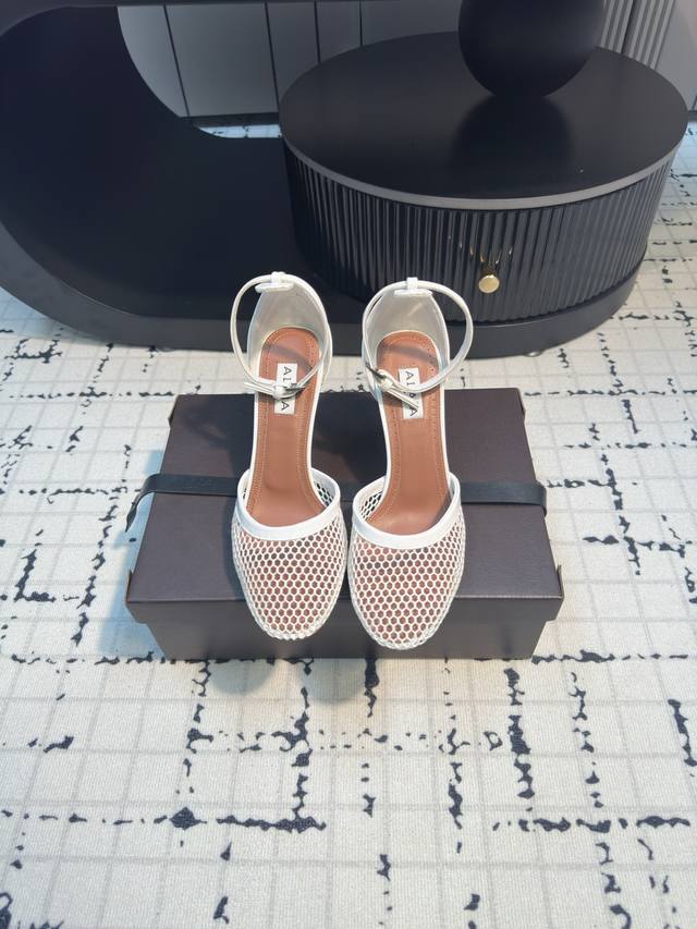 Premium-Quality Alaia 2025 Fishnet High Heels,, A Must-Have Item Reflecting The