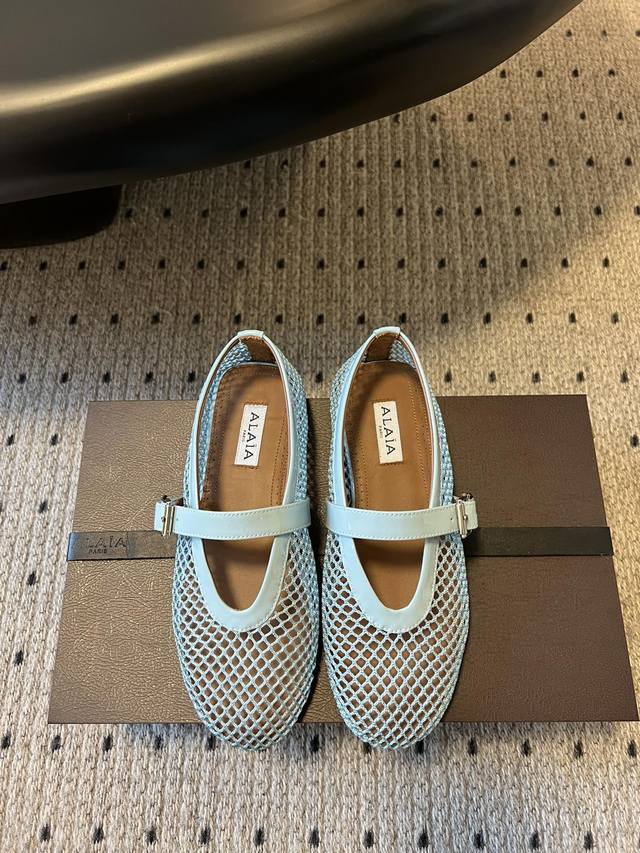 Exclusive New Arrival Alaia 25 Runway Style Flat Mesh Ballet Shoes. Keep Coming