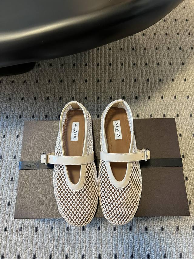 Exclusive New Arrival Alaia 25 Runway-Inspired Flat Mesh Ballet Shoes. The Ultim