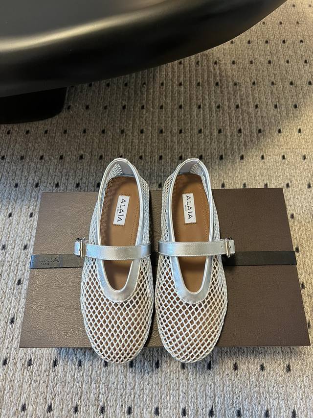 Exclusive New Arrival Alaia 25 Runway-Inspired Flat Mesh Ballet Shoes. No Matter