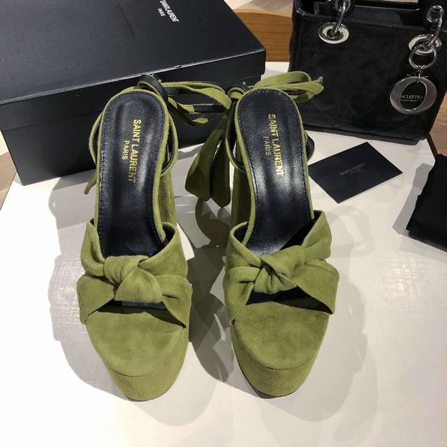 Saint Laurent Ysl Flagship Store Mainstay Waterproof Platform Strappy Sandals. H