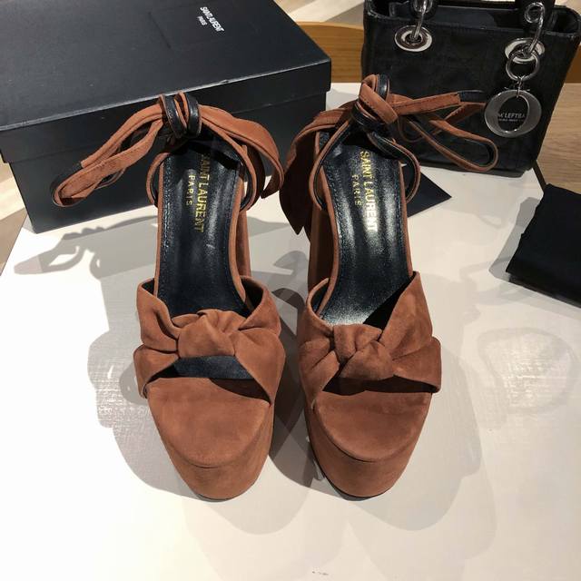 Saint Laurent Ysl Flagship Store Mainstay Waterproof Platform Strappy Sandals. H