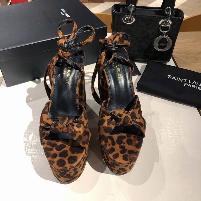 Saint Laurent Ysl Flagship Store Mainstay Waterproof Platform Strappy Sandals. H
