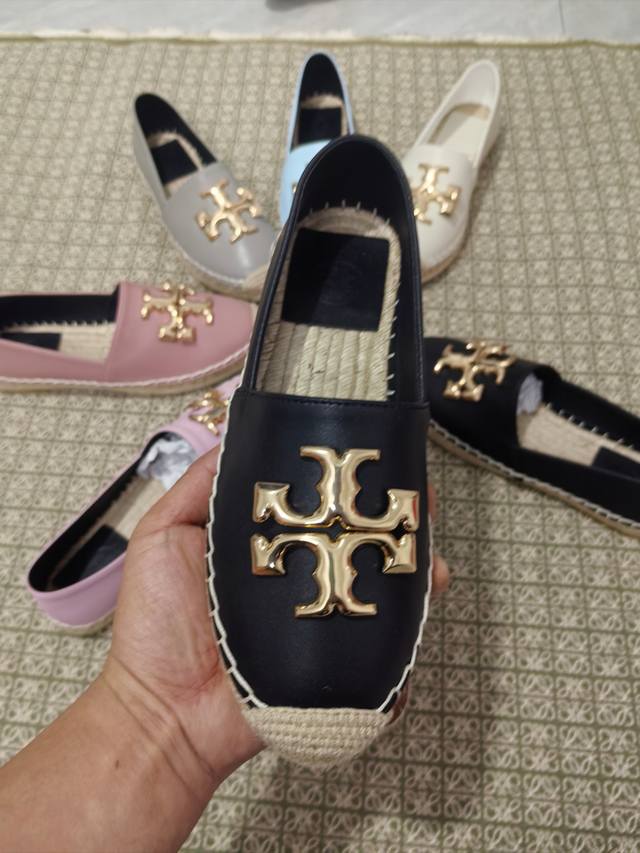 Orange Factory Price P Tory Burch Summer New Arrival Tb Straw-Woven Fisherman Sa