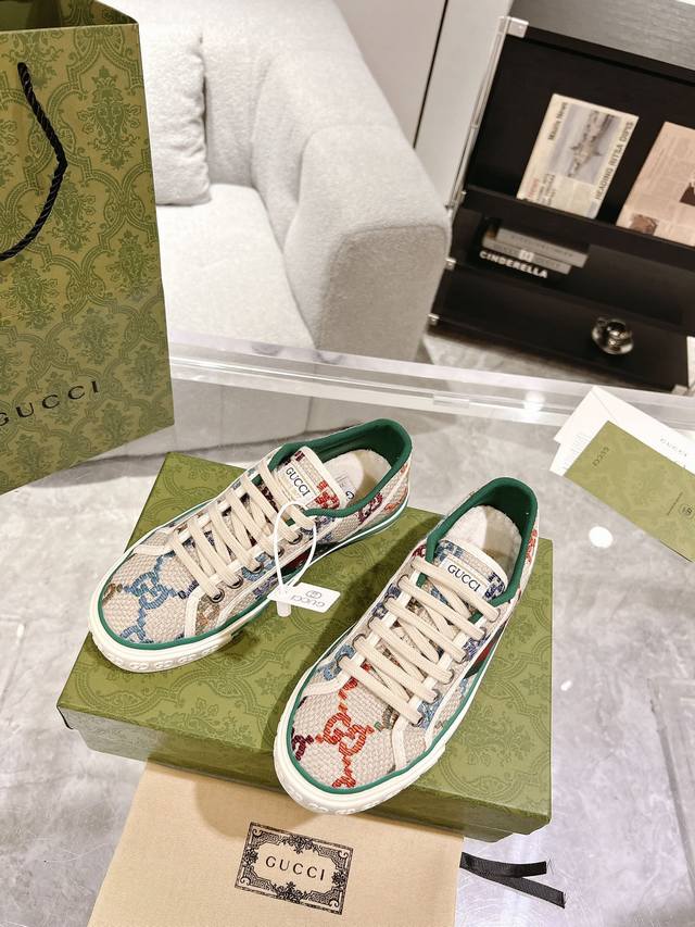 Orange Factory Price P Gucci 1977 Series Classic Low-Top Canvas Shoes Casual Sne