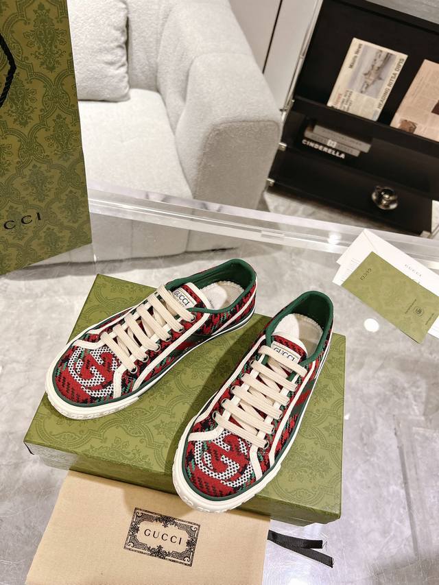 Orange Factory Price P Gucci 1977 Series Classic Low-Top Canvas Shoes Casual Sne