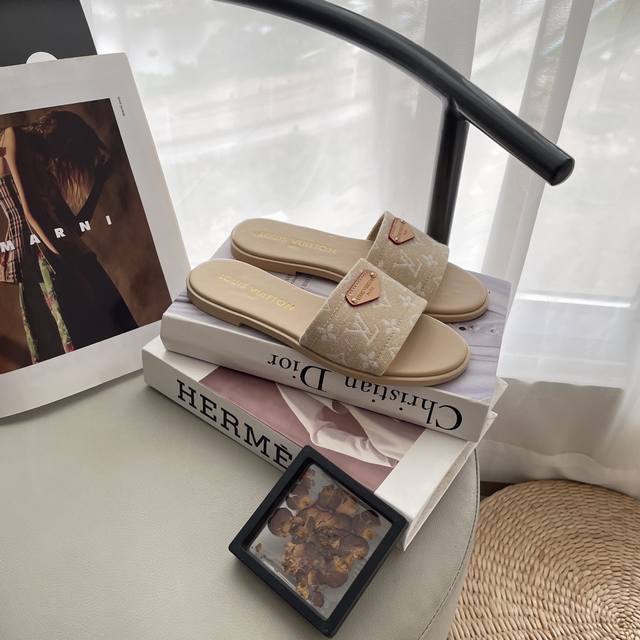 Orange Factory Price P Louis Vuitton Spring/Summer New Arrival Lv Denim Flat San