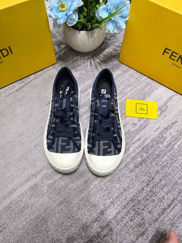 Orange Factory Price P Fendi Spring/Summer New Arrival Vintage Canvas Shoes Casu