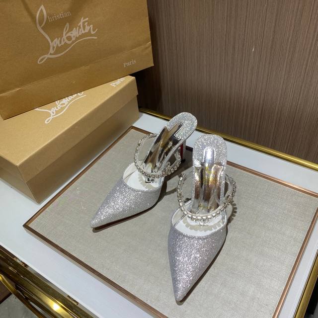 Orange Factory Price P Christian Louboutin Red Sole Shoes New Arrival Crystal-Em