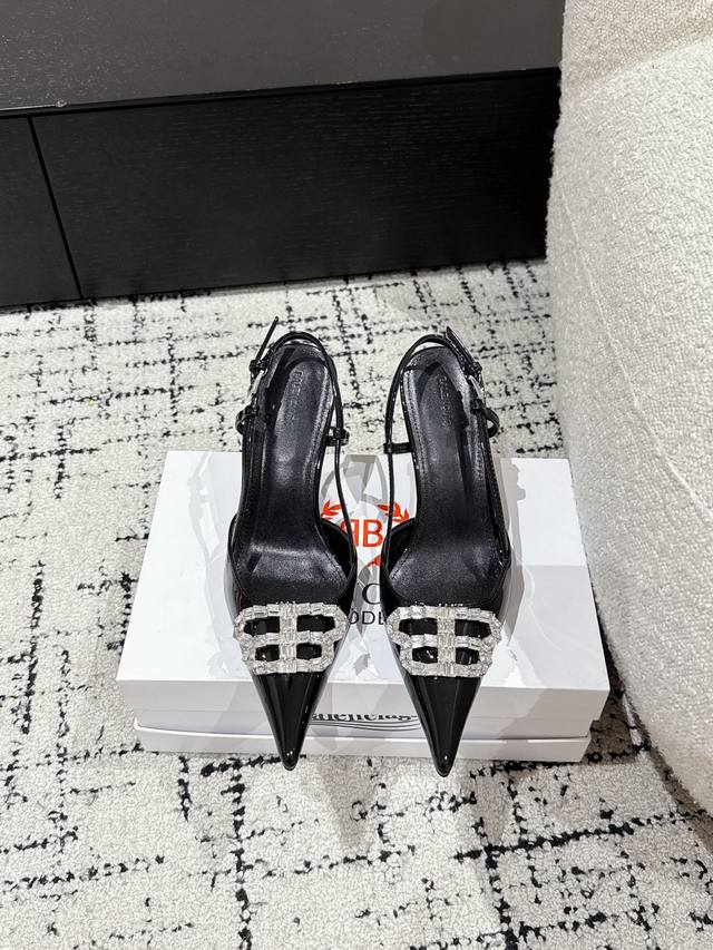 Orange Factory Price P Balenciaga Parisian New Arrival Water Crystal Bb Buckle P