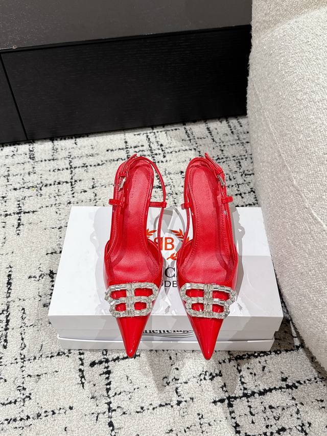 Orange Factory Price P Balenciaga Parisian New Arrival Water Crystal Bb Buckle P