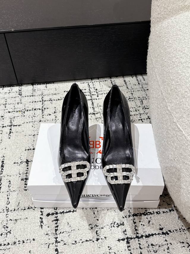 Orange Factory Price P Balenciaga Parisian New Arrival Water Crystal Bb Buckle P