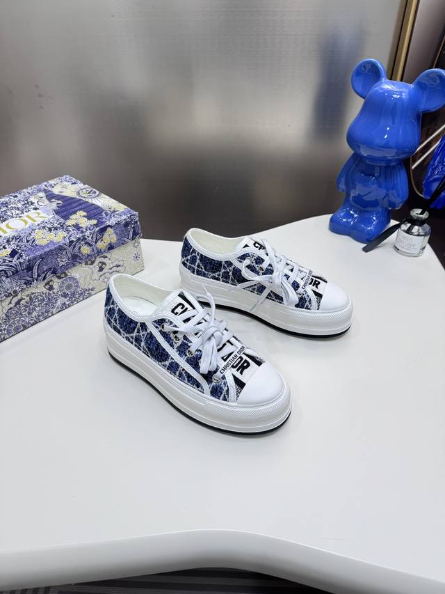 Manufactured: 2025Ss Dior Oblique Perforated Technology Dior Knit Thick-Soled Sn