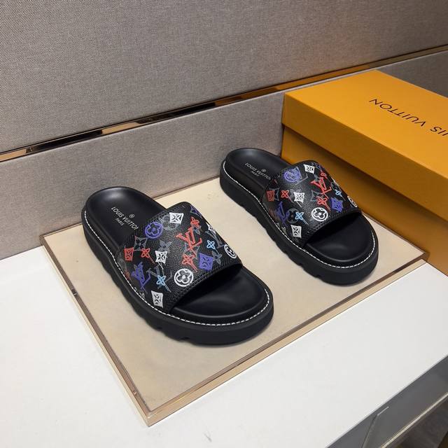 Factory Price Pp Lv Men's Casual Slippers 2025Z Counter Simultaneous Sale Size: