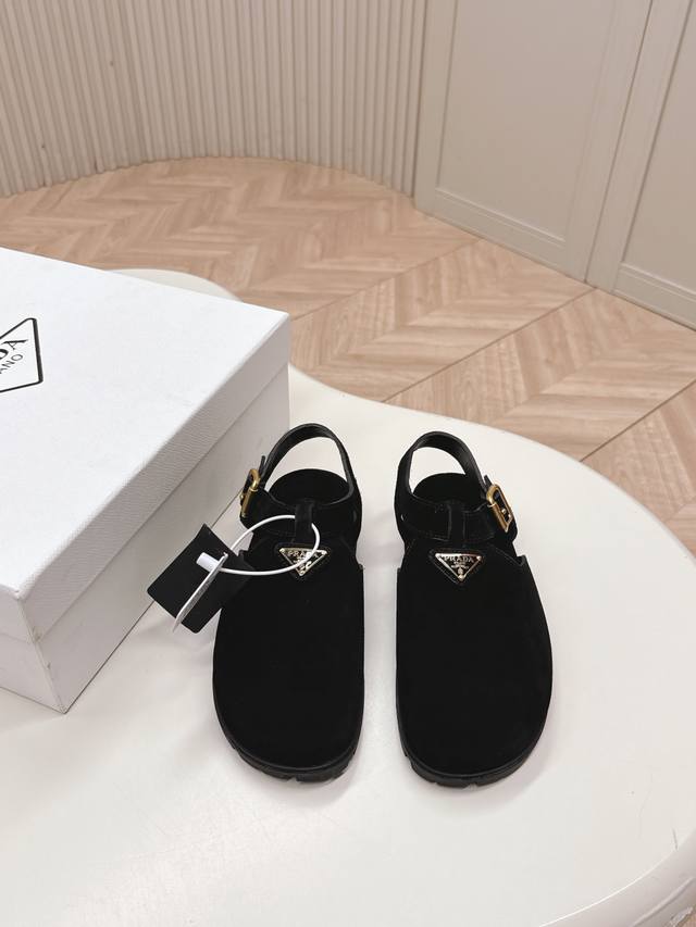 prada Prada Birkenstock 2025 Spring And Summer New Thick-Soled Sandals Velcro
