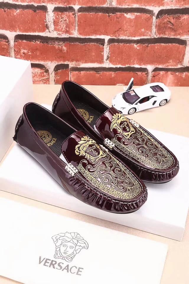 Versace Official Flagship Store Authentic Upper First Layer Of Italian Cowhide L