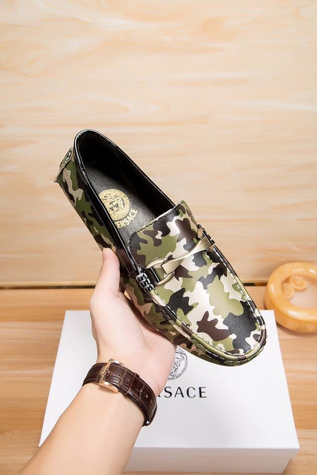 Real Price New Style Upper From Versace Official Website Imported Italian Cowhid