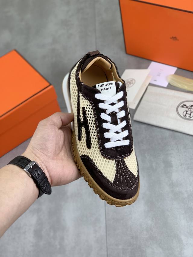 Factory P Price Pp Real Price Top Version Original Hermes Hermes Men's Drift Sne
