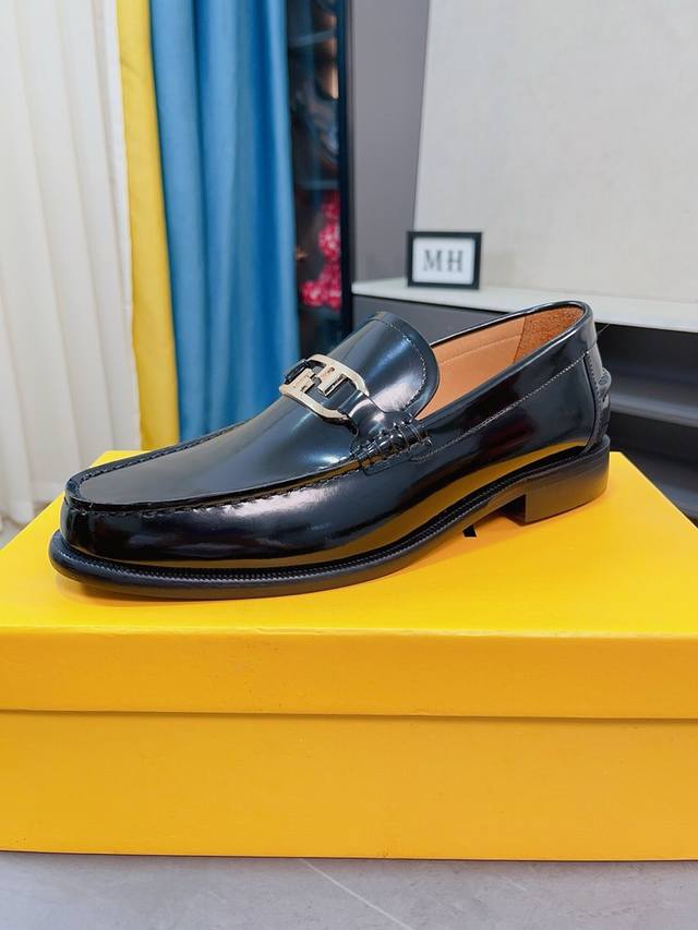 Factory Price Pp High-End Full Cowhide Fendi High-End Formal Casual Leather Shoe